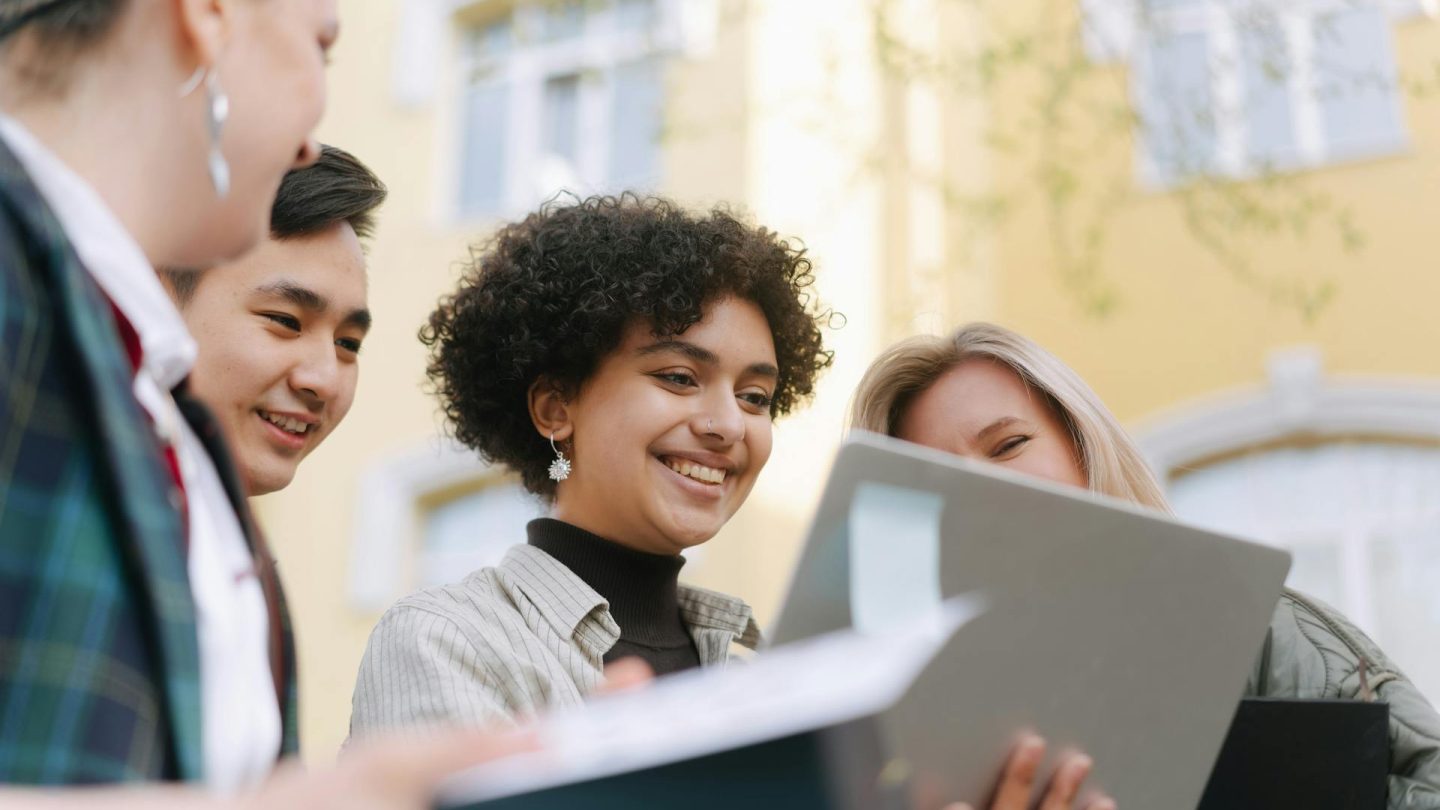 Young professionals happy at work
