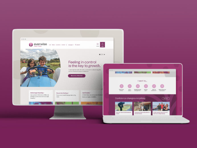 Everwise Credit Union website design mockup