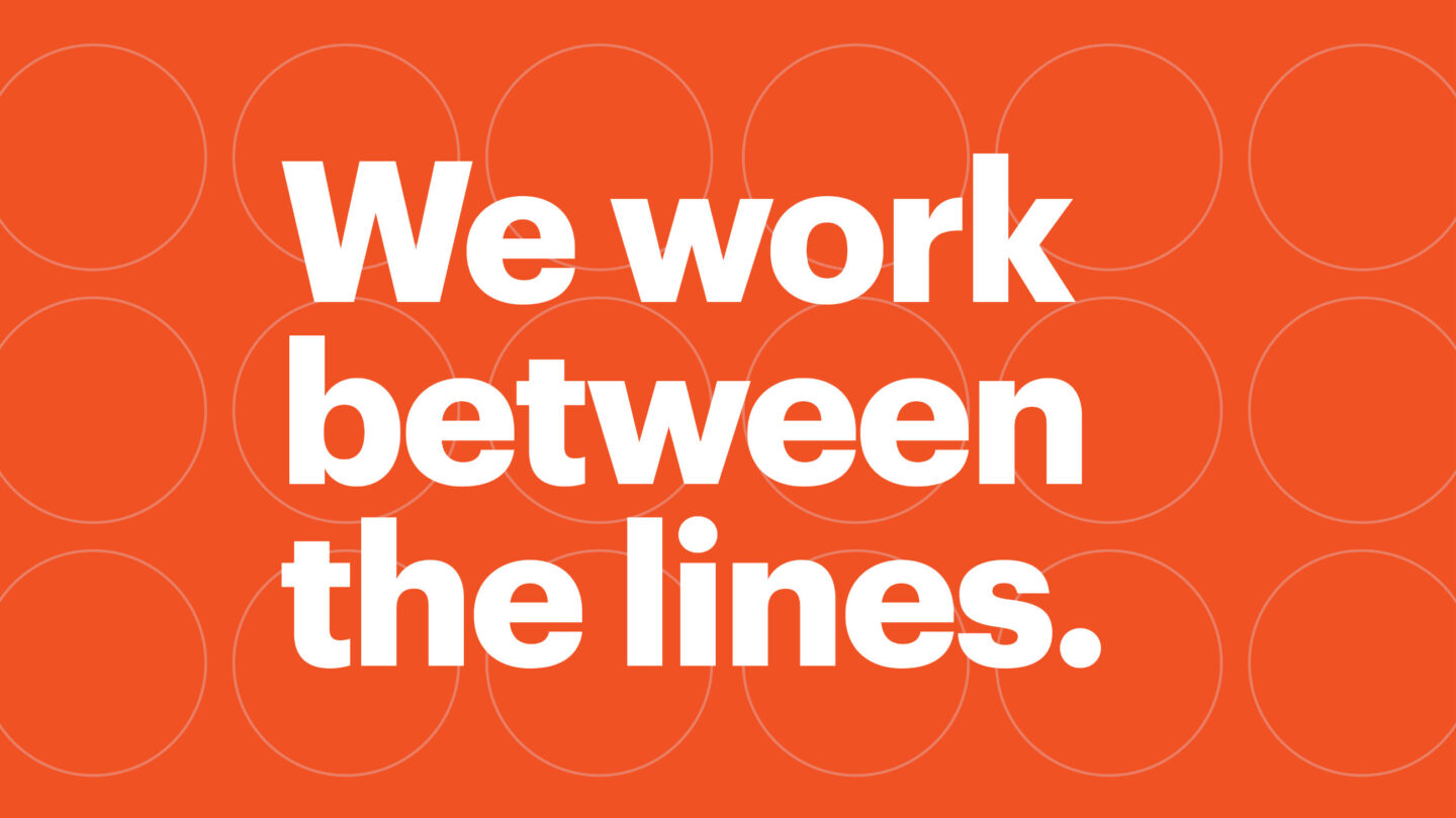 Byline Bank creative asset using brand colors orange and white