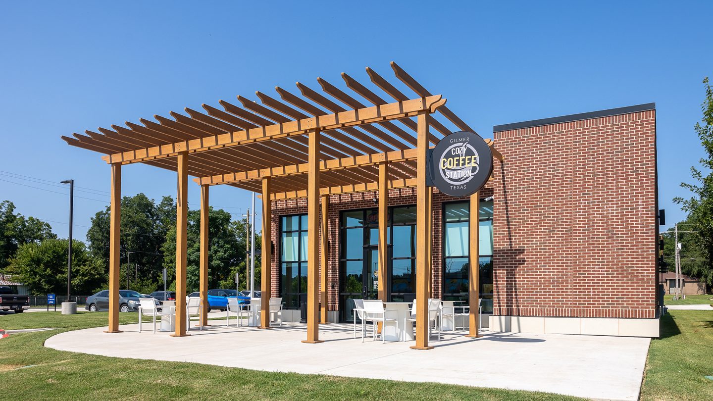 coffee shop exterior at credit union of texas