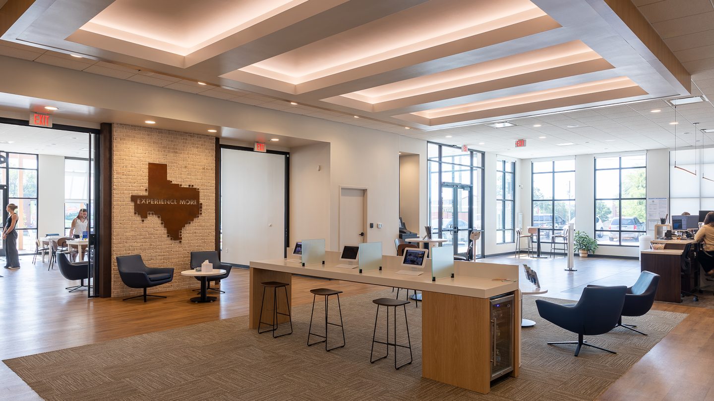 credit union branch construction in Gilmer Texas