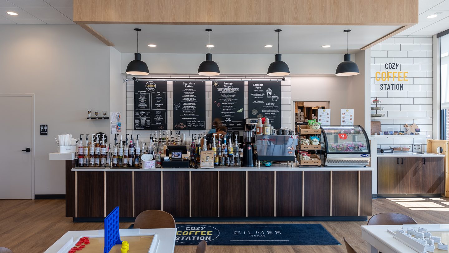Cozy Coffee Station inside Credit Union of Texas branch