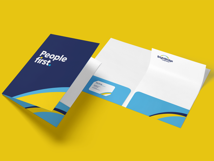 BrightBridge credit union rebrand asset design