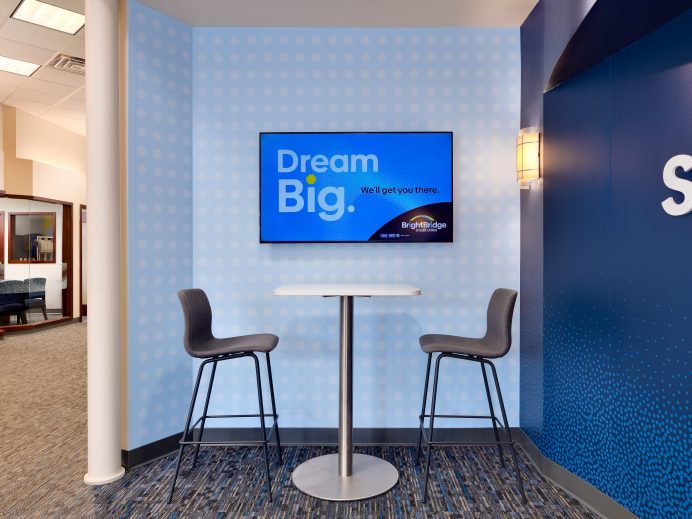 BrightBridge Credit Union digital signage screen