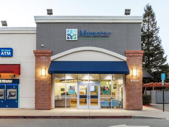 Mirastar Federal Credit Union branch exterior branch conversion