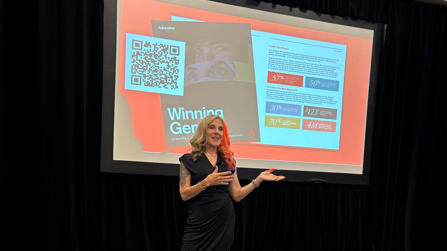 Winning Gen Z banking presentation at credit union marketing conference