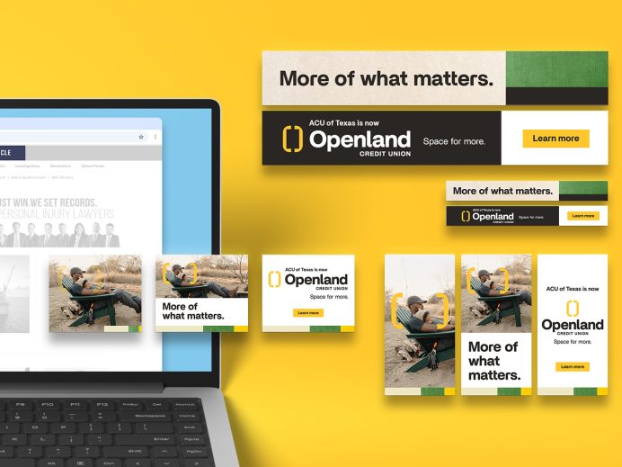 Openland Credit Union display ad assets