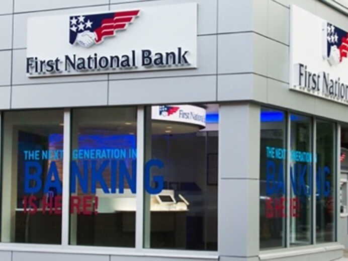 First National Bank digital signage