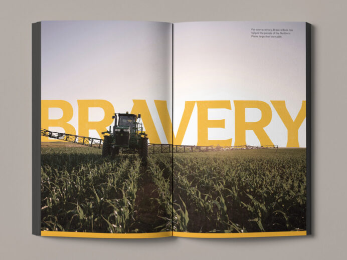 An image of Bravera marketing collateral showcasing the midwestern brave spirit