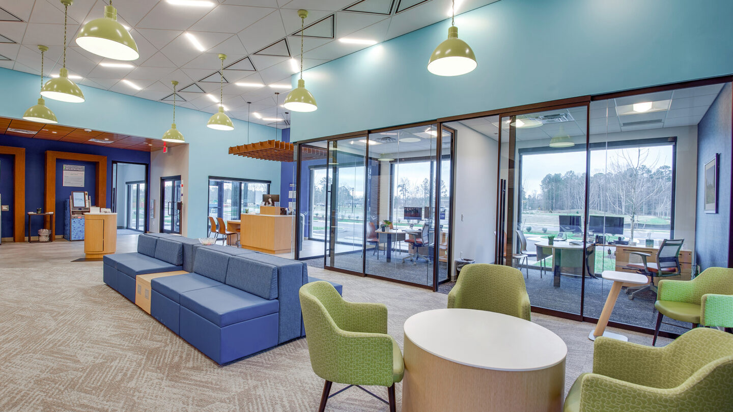 Interior design of virginia credit union courthouse landing branch