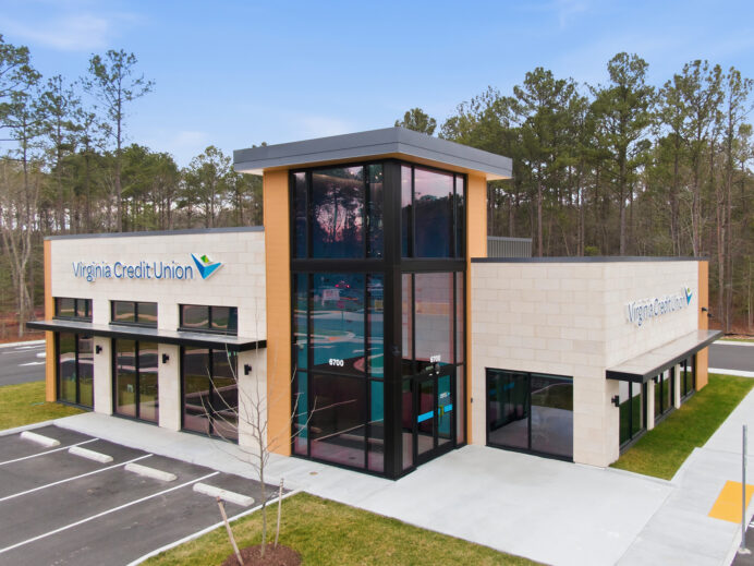 virginia credit union new construction branch exterior